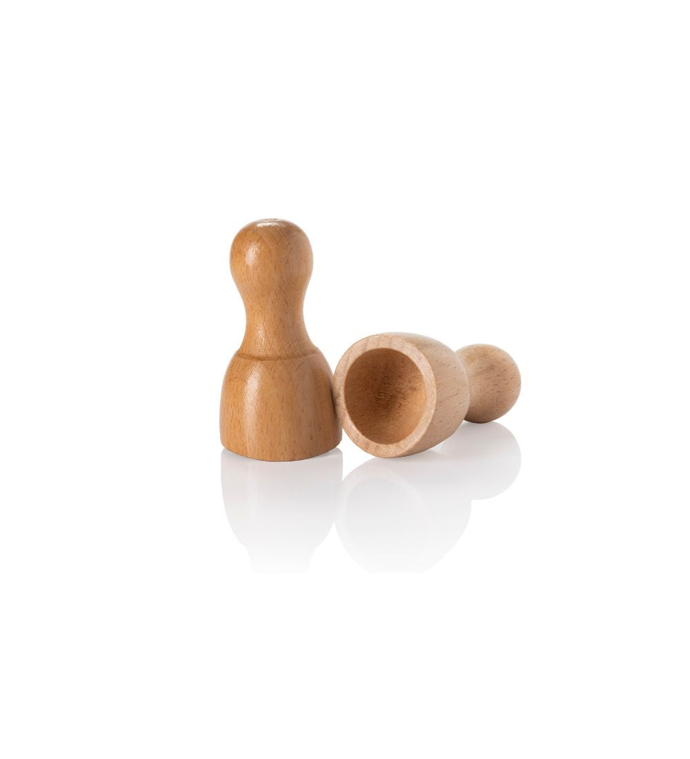 MINI WOOD CUPS, 1 pair